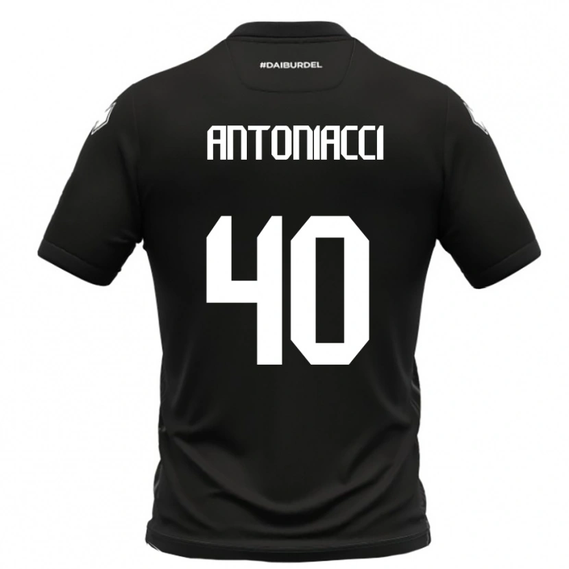 DanxenメンズAugusto Antoniacci#40黒と白アウェイシャツ2025/26ジャージーユニフォーム