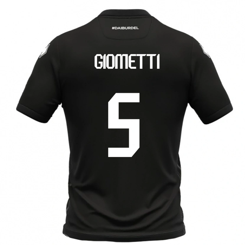 DanxenメンズEdoardo Giometti#5黒と白アウェイシャツ2025/26ジャージーユニフォーム