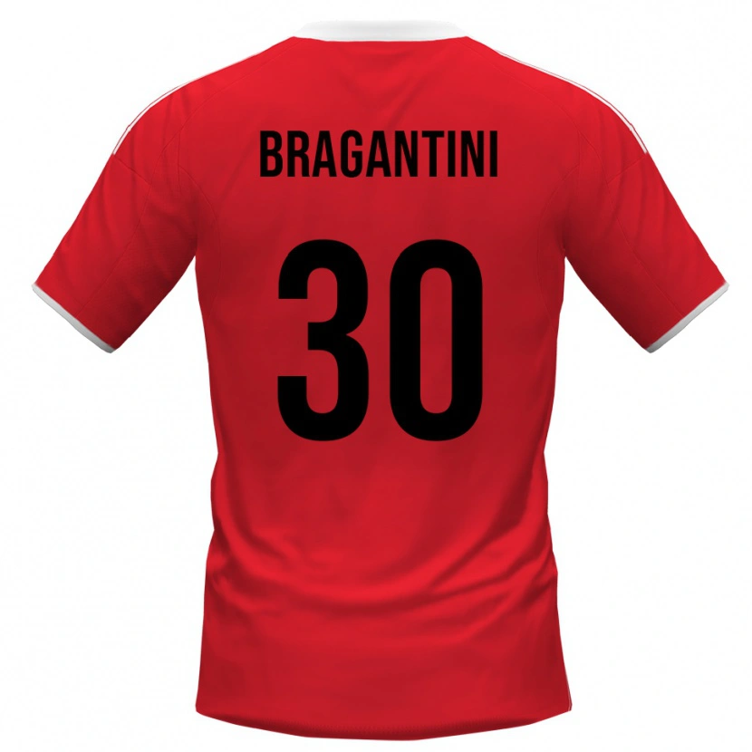 DanxenメンズDavide Bragantini#30赤と白アウェイシャツ2025/26ジャージーユニフォーム
