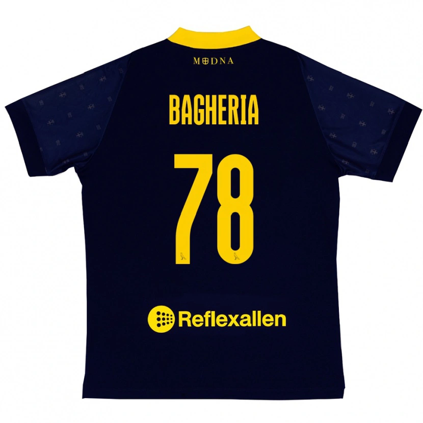DanxenメンズFabrizio Bagheria#78紺と黄色アウェイシャツ2025/26ジャージーユニフォーム