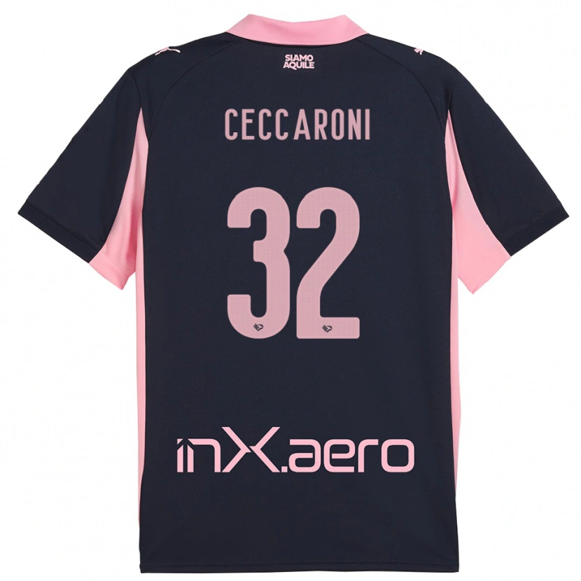 DanxenメンズPietro Ceccaroni#32紺とピンクアウェイシャツ2025/26ジャージーユニフォーム