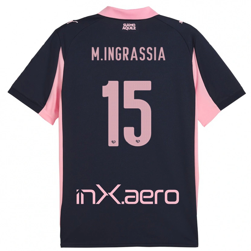 DanxenメンズManuel Ingrassia#15紺とピンクアウェイシャツ2025/26ジャージーユニフォーム