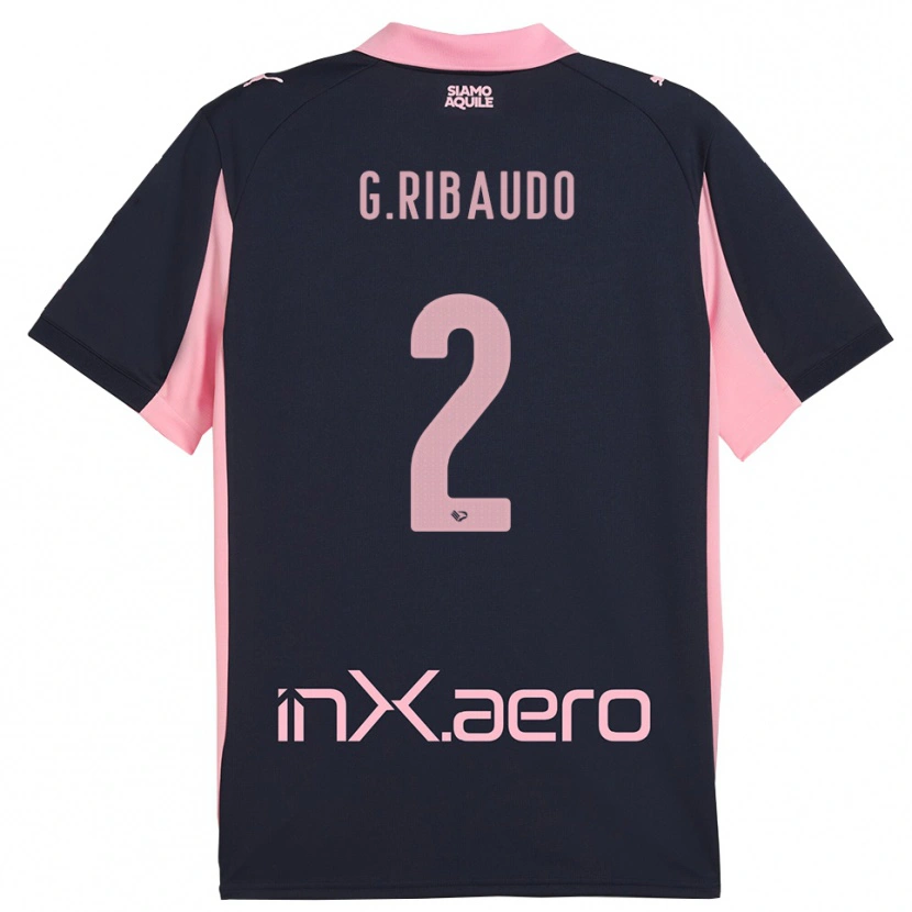 DanxenメンズGiorgio Ribaudo#2紺とピンクアウェイシャツ2025/26ジャージーユニフォーム