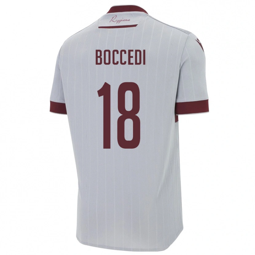 DanxenメンズAlessandro Boccedi#18バーガンディ 白アウェイシャツ2025/26ジャージーユニフォーム