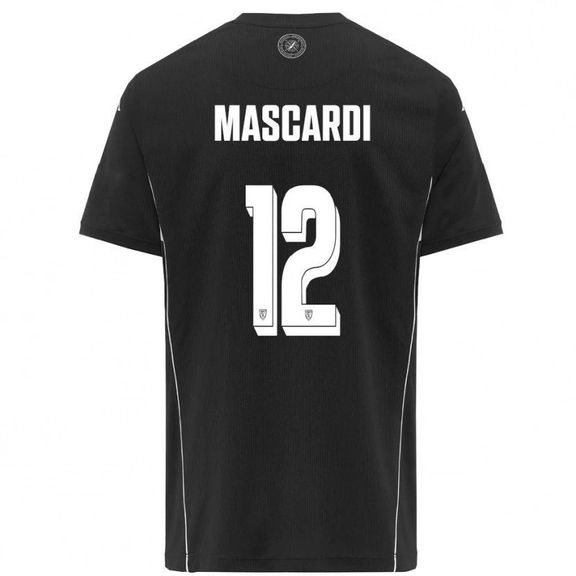 DanxenメンズDiego Mascardi#12黒と白アウェイシャツ2025/26ジャージーユニフォーム