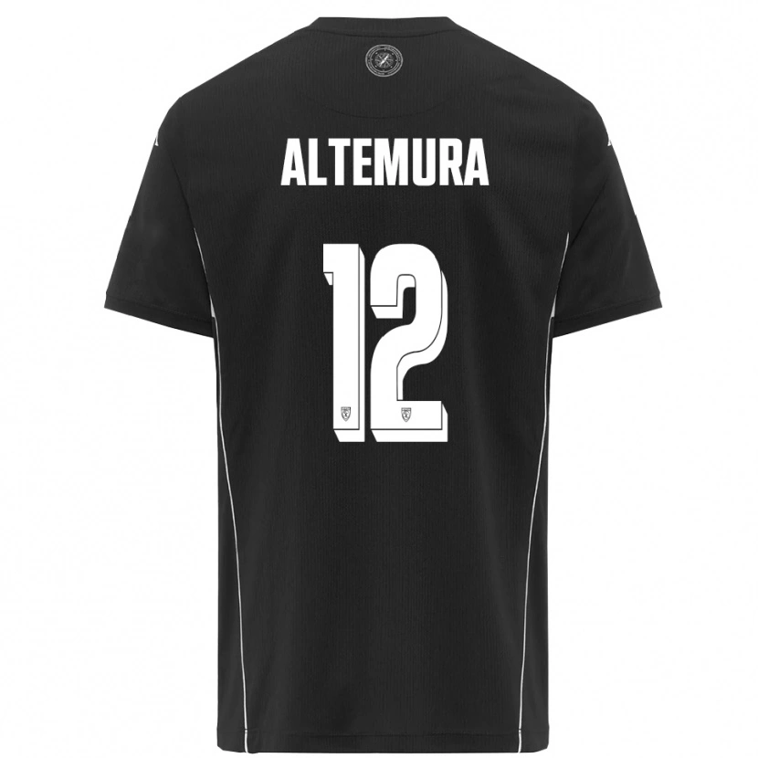 DanxenメンズTommaso Altemura#12黒と白アウェイシャツ2025/26ジャージーユニフォーム