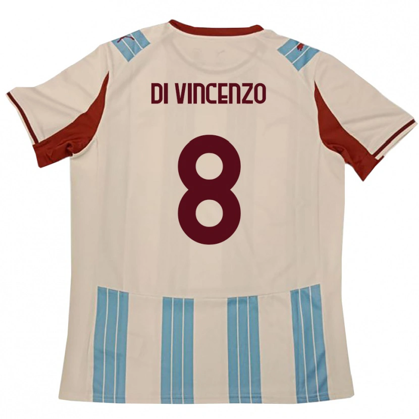 DanxenメンズEdoardo Di Vincenzo#8水色と白アウェイシャツ2025/26ジャージーユニフォーム