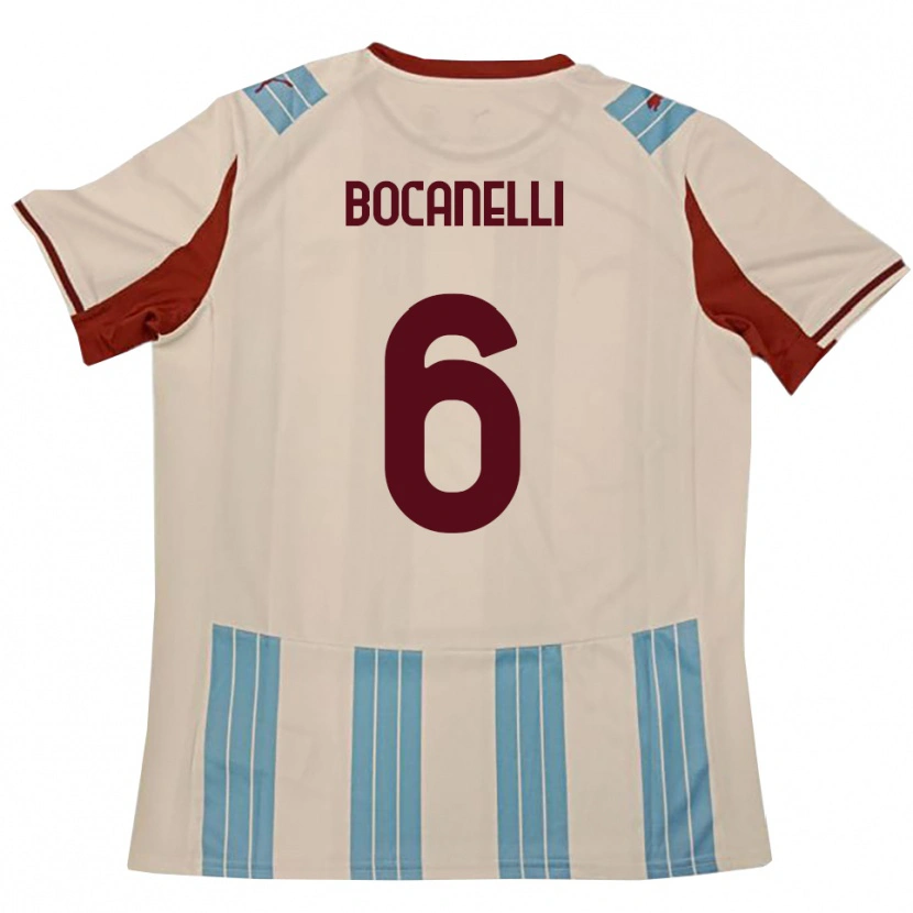 DanxenメンズGiovanni Bocanelli#6水色と白アウェイシャツ2025/26ジャージーユニフォーム