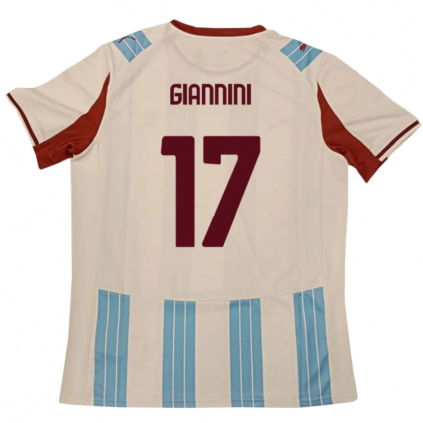 DanxenメンズEmanuele Giannini#17水色と白アウェイシャツ2025/26ジャージーユニフォーム