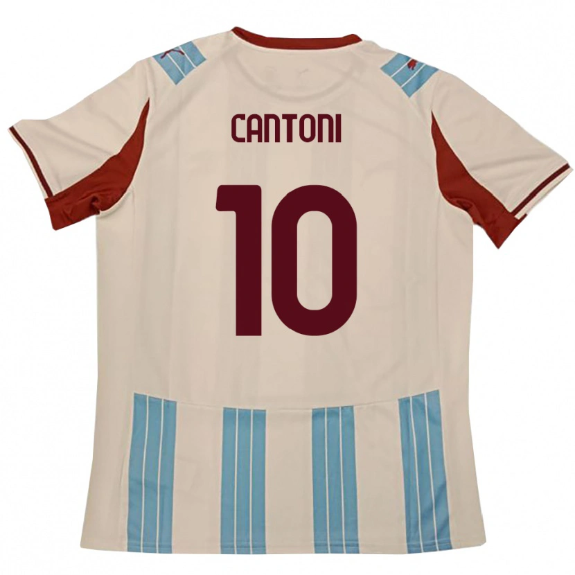 DanxenメンズSimone Cantoni#10水色と白アウェイシャツ2025/26ジャージーユニフォーム