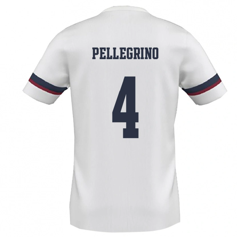 DanxenメンズFrancesco Pellegrino#4白と赤アウェイシャツ2025/26ジャージーユニフォーム