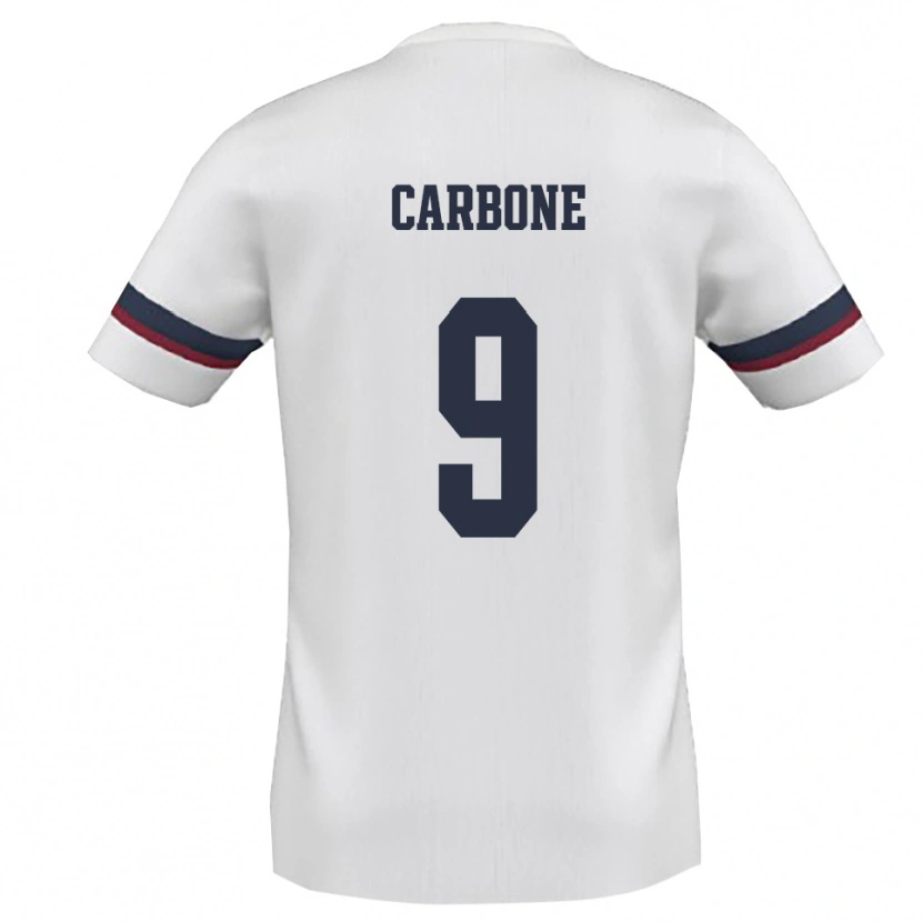 DanxenメンズRaffaele Carbone#9白と赤アウェイシャツ2025/26ジャージーユニフォーム