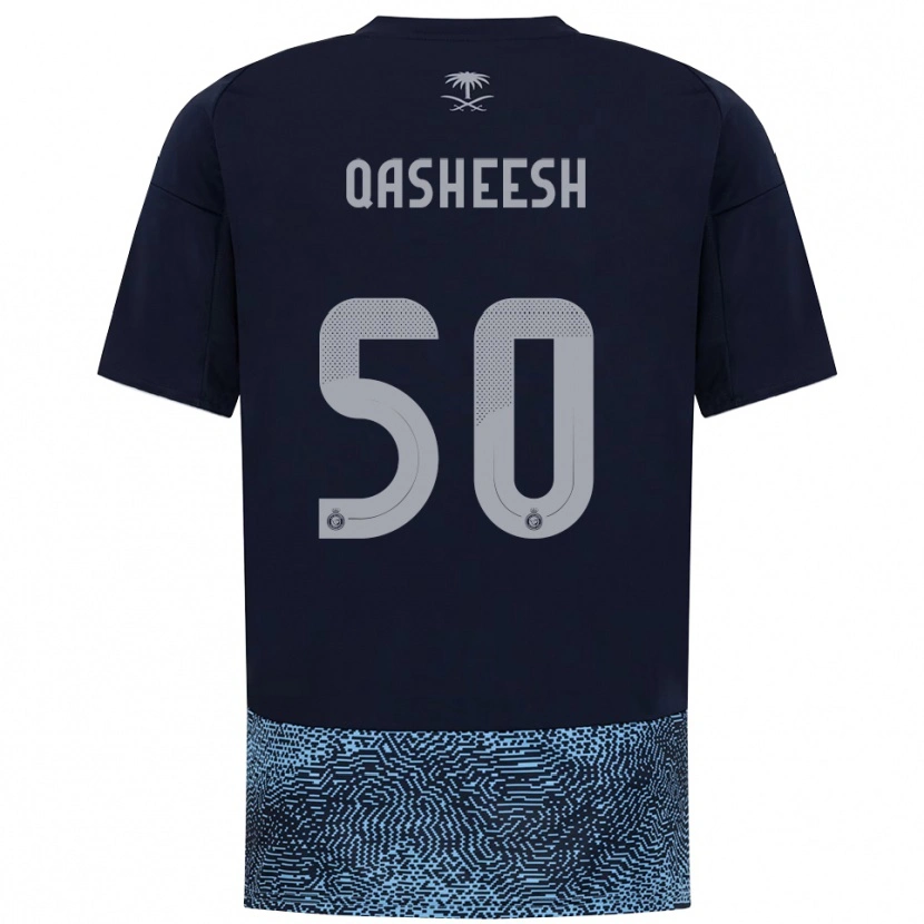 DanxenメンズMajed Qasheesh#50紺と水色アウェイシャツ2025/26ジャージーユニフォーム