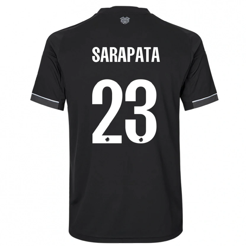 DanxenメンズDominik Sarapata#23黒と白アウェイシャツ2025/26ジャージーユニフォーム