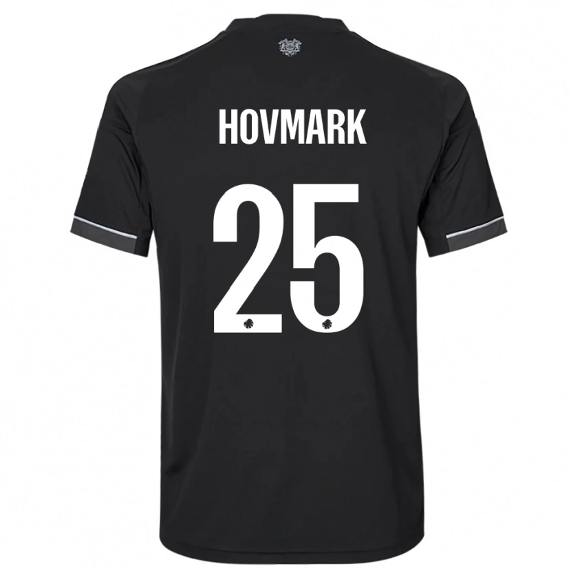 DanxenメンズMaria Hovmark#25黒と白アウェイシャツ2025/26ジャージーユニフォーム