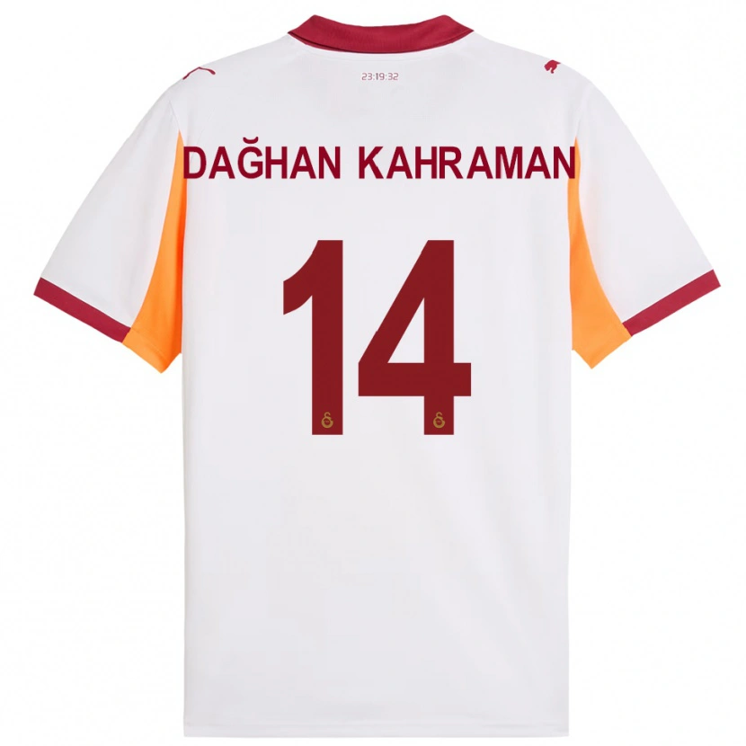 DanxenメンズYusuf Dağhan Kahraman#14白と赤アウェイシャツ2025/26ジャージーユニフォーム