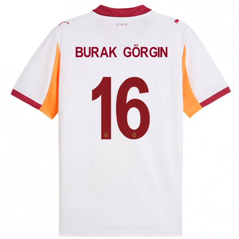 DanxenメンズMuhammet Burak Görgin#16白と赤アウェイシャツ2025/26ジャージーユニフォーム
