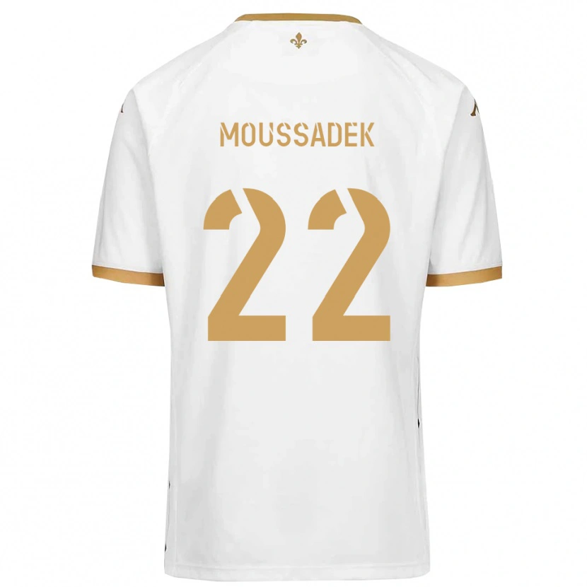 DanxenメンズDjamal Moussadek#22白 金アウェイシャツ2025/26ジャージーユニフォーム