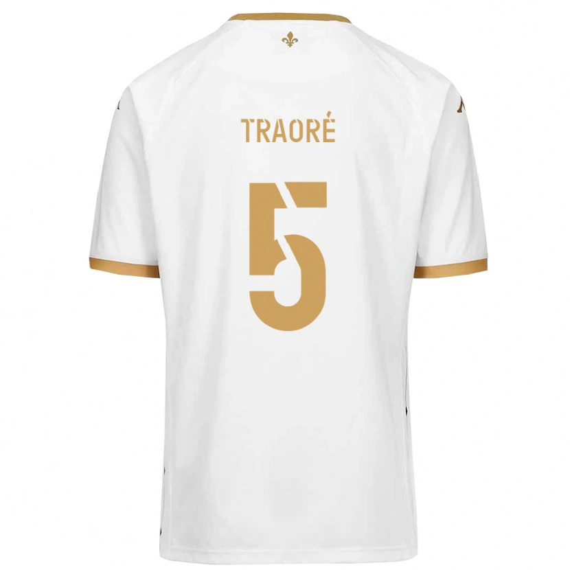 DanxenメンズFranck Traoré#5白 金アウェイシャツ2025/26ジャージーユニフォーム