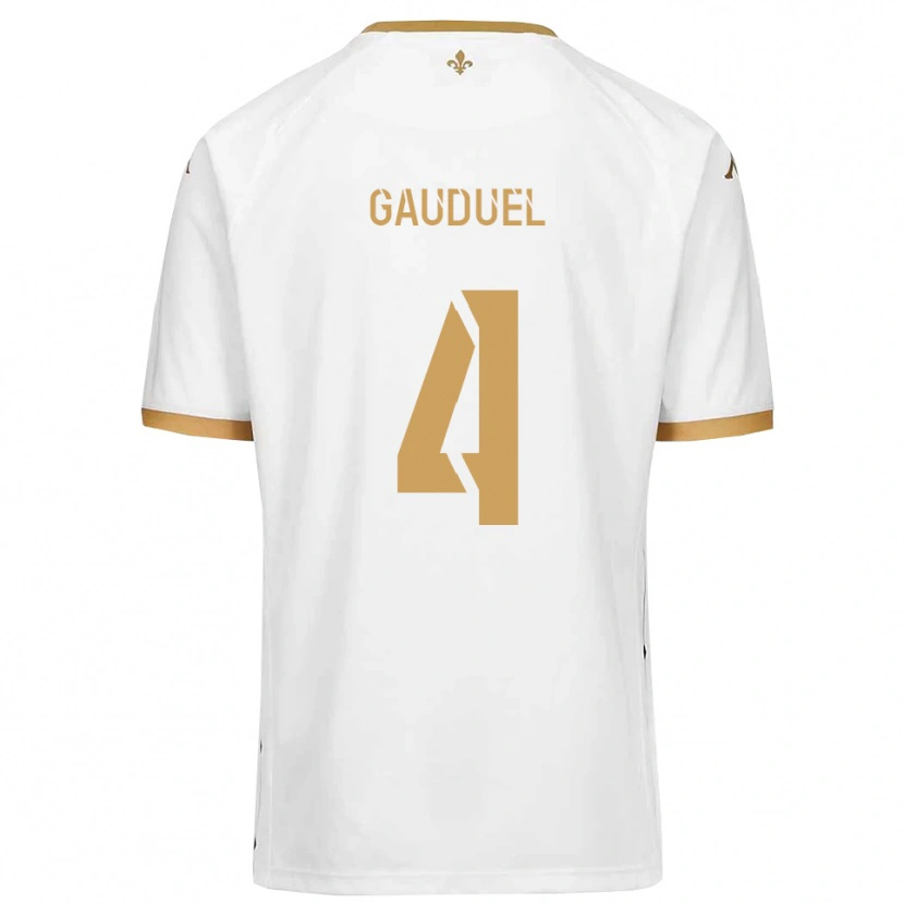 DanxenメンズSacha Gauduel#4白 金アウェイシャツ2025/26ジャージーユニフォーム