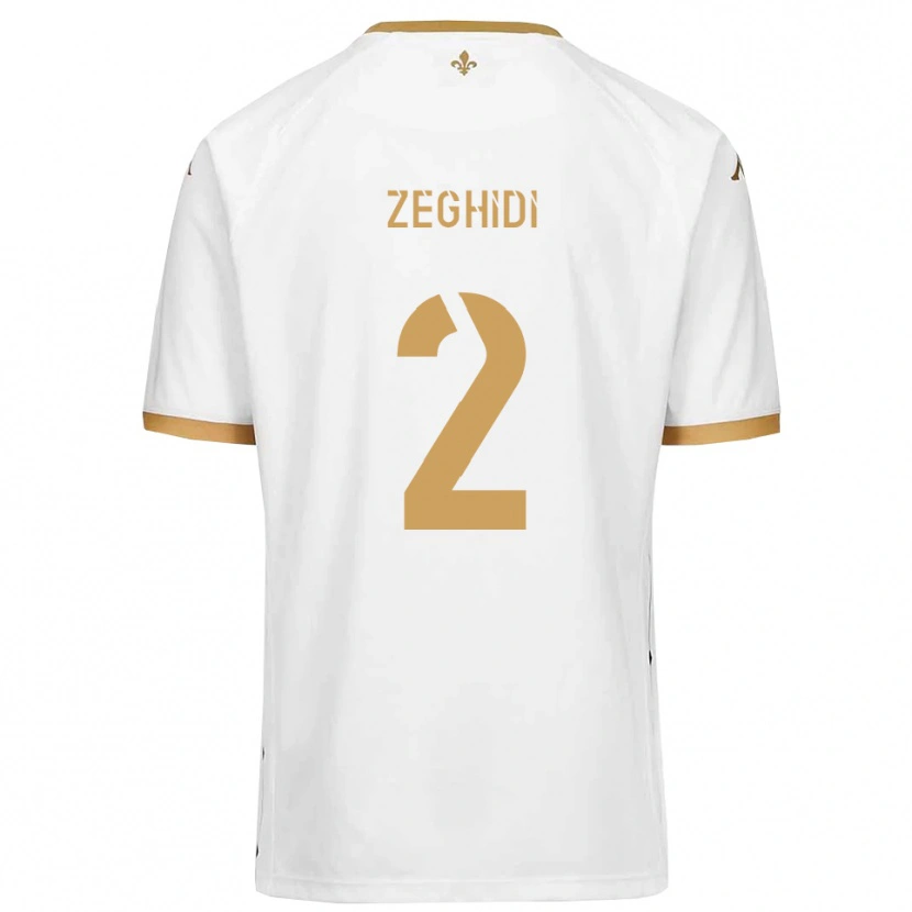 DanxenメンズYanis Zeghidi#2白 金アウェイシャツ2025/26ジャージーユニフォーム