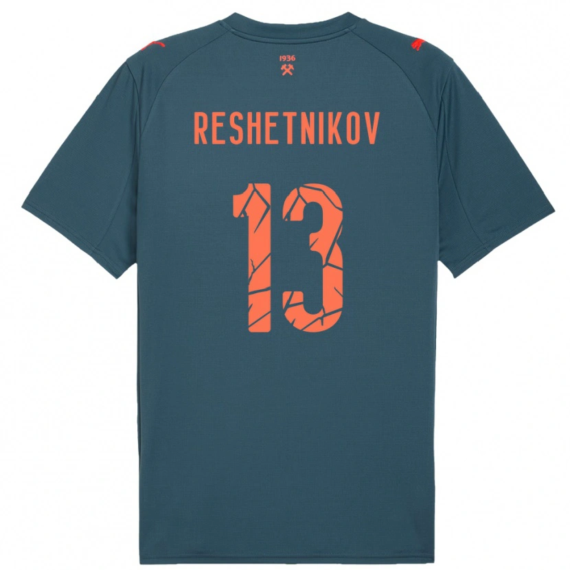 DanxenメンズMikhail Reshetnikov#13紺と赤アウェイシャツ2025/26ジャージーユニフォーム