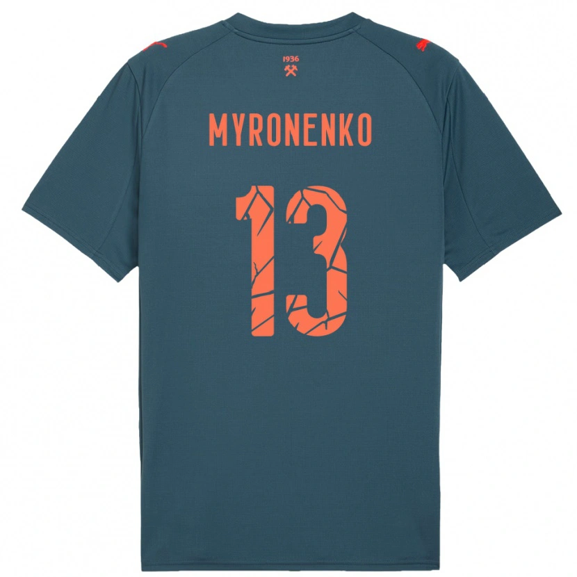 DanxenメンズViktoriia Myronenko#13紺と赤アウェイシャツ2025/26ジャージーユニフォーム