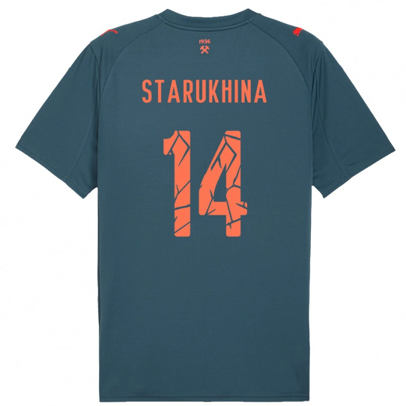 DanxenメンズAlina Starukhina#14紺と赤アウェイシャツ2025/26ジャージーユニフォーム