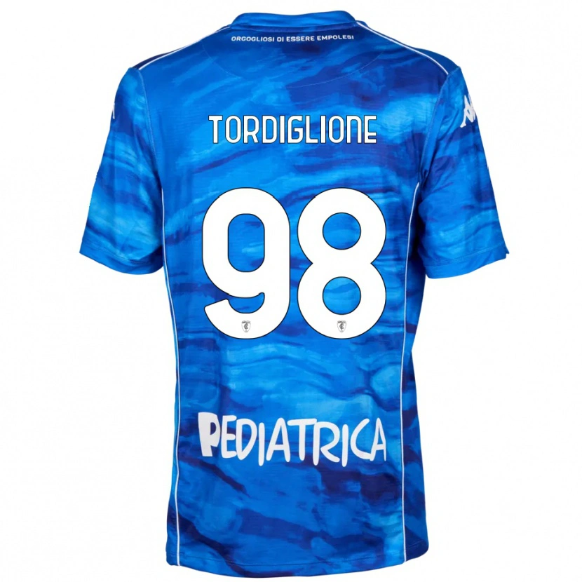DanxenレディースNicolò Tordiglione#98青と白ホームシャツ2025/26ジャージーユニフォーム