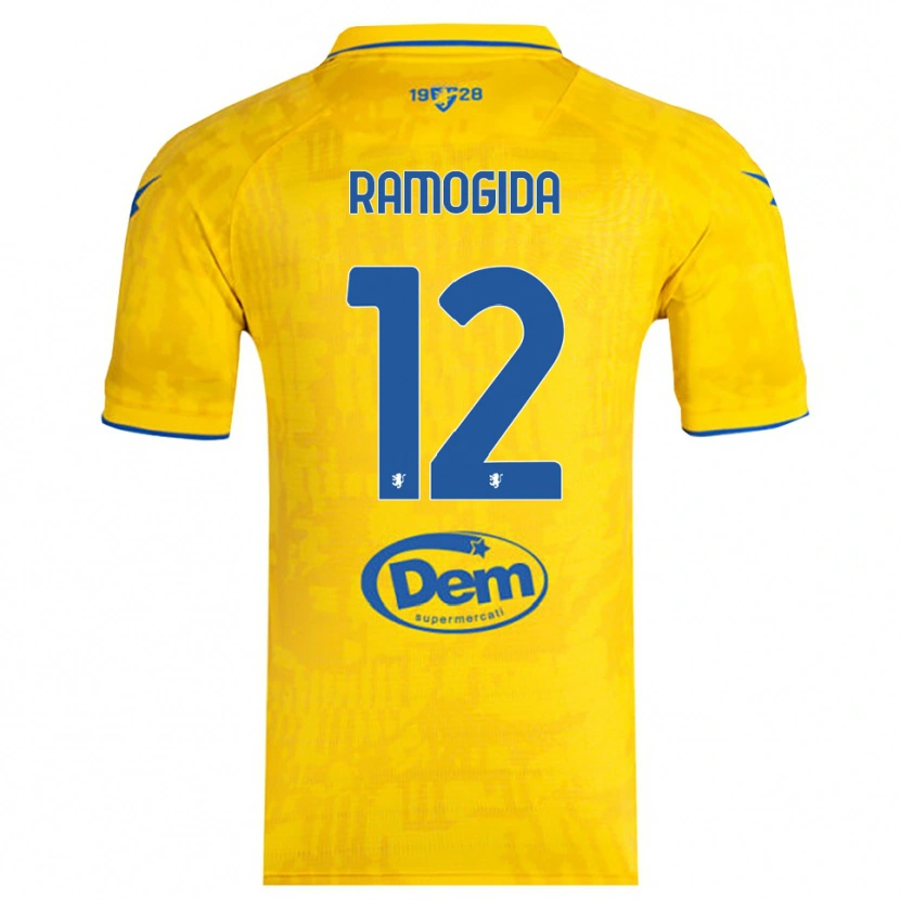 DanxenレディースTommaso Ramogida#12黄色と青ホームシャツ2025/26ジャージーユニフォーム