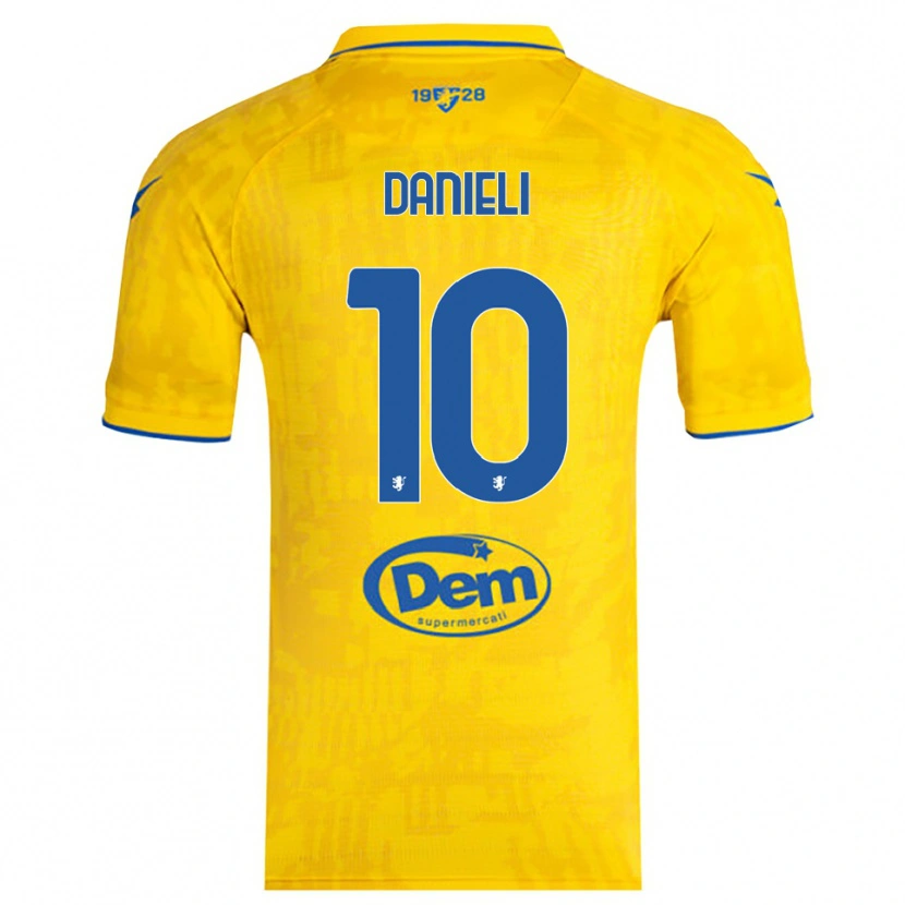 DanxenレディースAlessio Danieli#10黄色と青ホームシャツ2025/26ジャージーユニフォーム