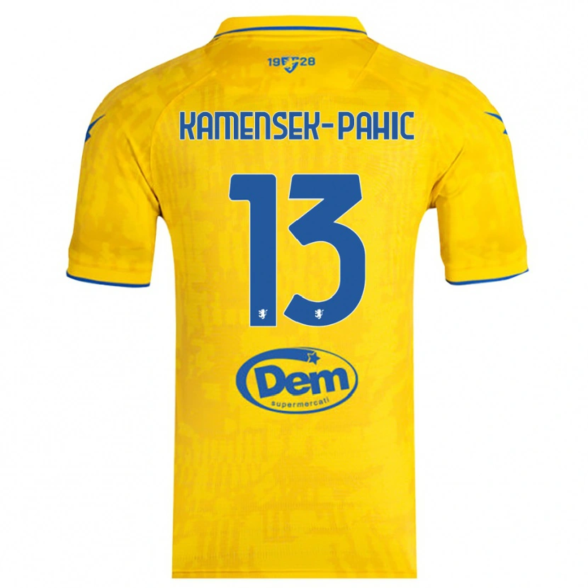 DanxenレディースMatjaz Kamensek-Pahic#13黄色と青ホームシャツ2025/26ジャージーユニフォーム