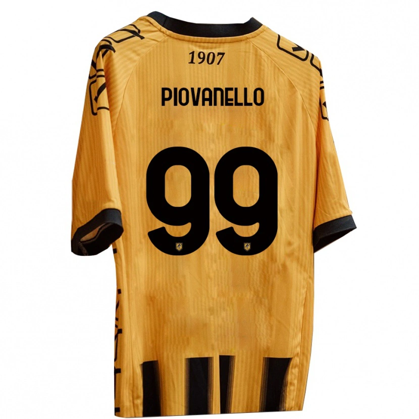 DanxenレディースEnrico Piovanello#99黄 黒ホームシャツ2025/26ジャージーユニフォーム