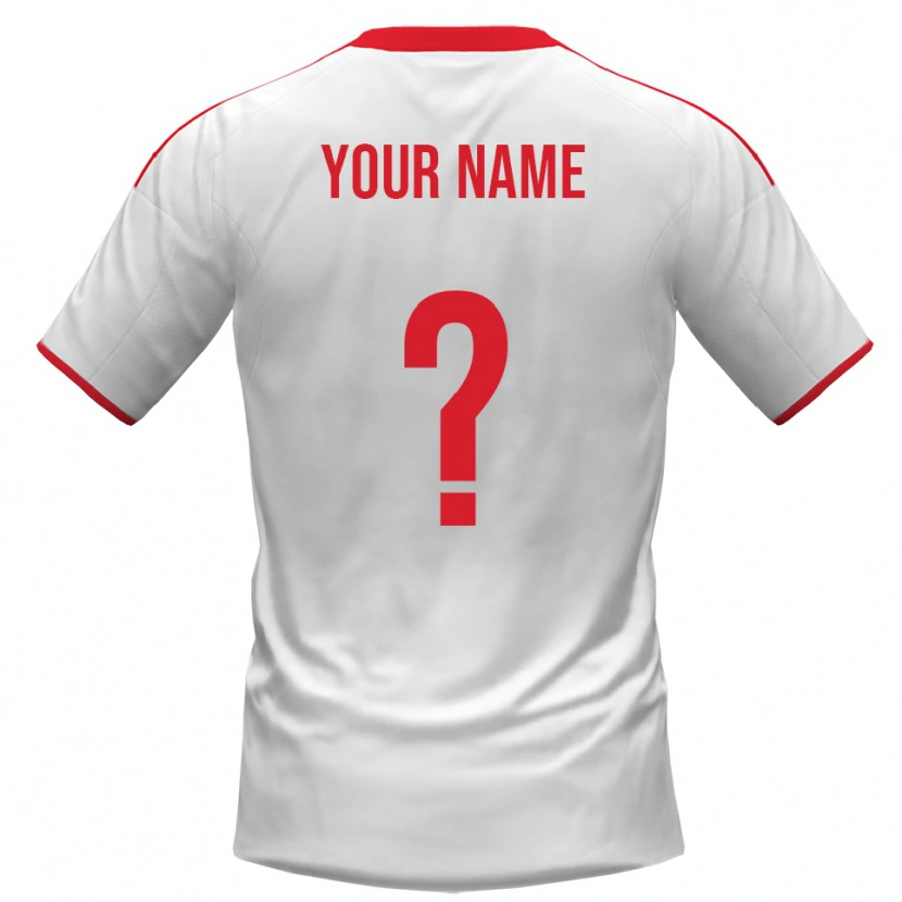 Danxenレディースあなたの名前#0白と赤ホームシャツ2025/26ジャージーユニフォーム