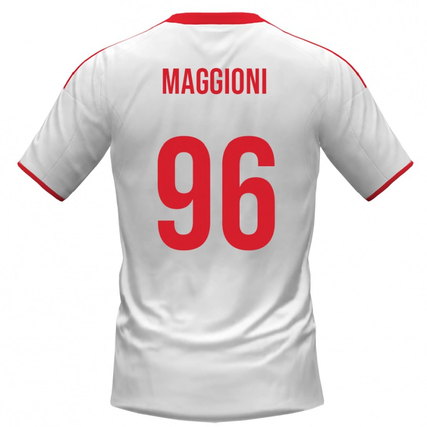 DanxenレディースTommaso Maggioni#96白と赤ホームシャツ2025/26ジャージーユニフォーム