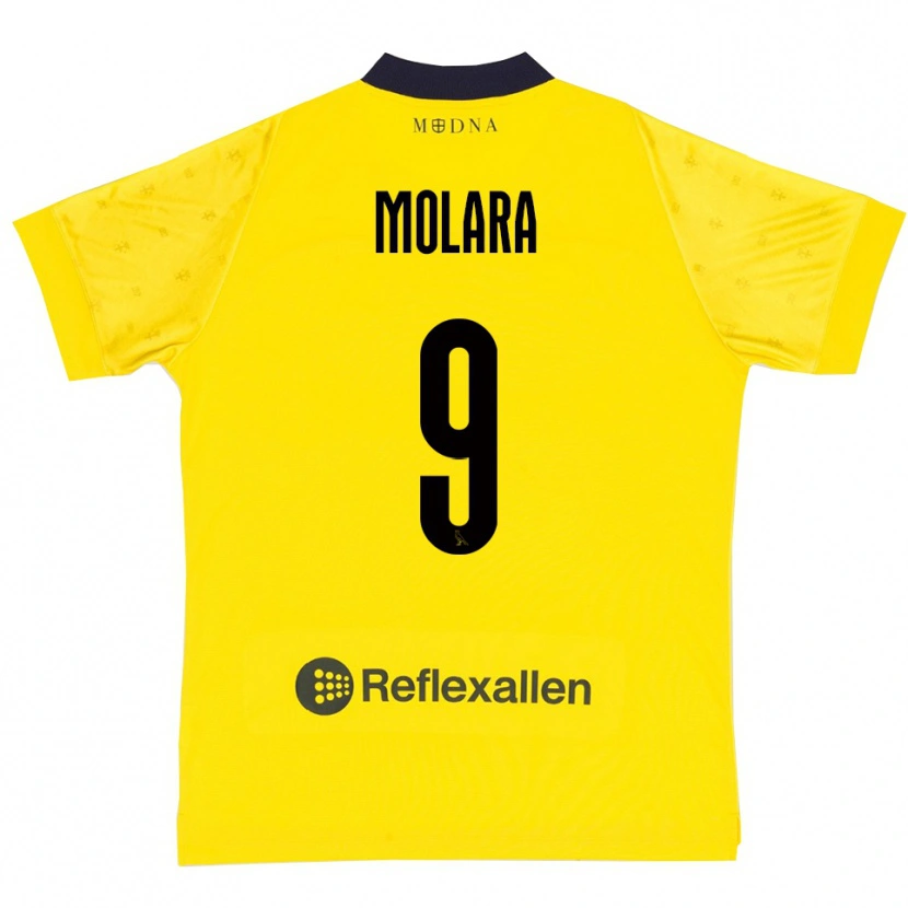 DanxenレディースChristian Molara#9黄色と紺ホームシャツ2025/26ジャージーユニフォーム