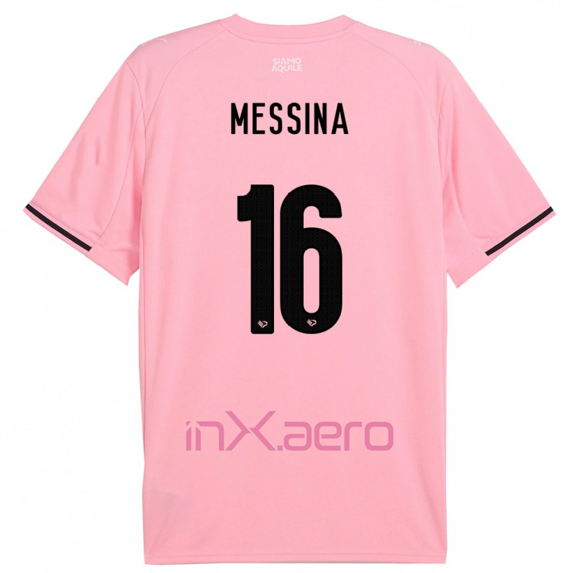 DanxenレディースPietro Messina#16ピンクと黒ホームシャツ2025/26ジャージーユニフォーム