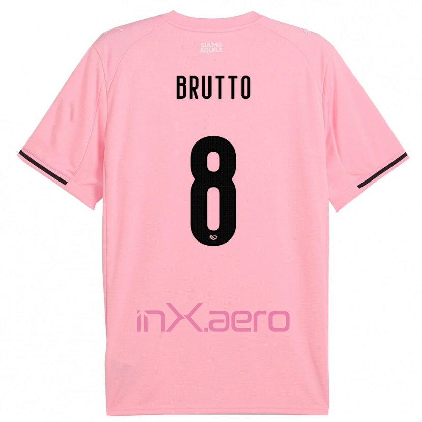 DanxenレディースValerio Brutto#8ピンクと黒ホームシャツ2025/26ジャージーユニフォーム