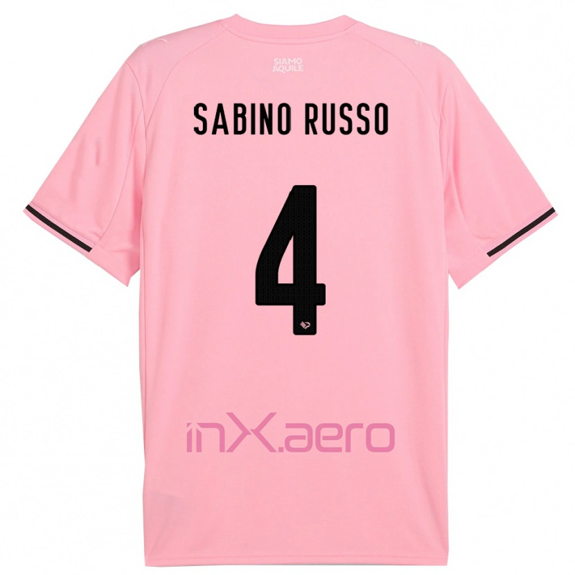 DanxenレディースAlessandro Sabino Russo#4ピンクと黒ホームシャツ2025/26ジャージーユニフォーム