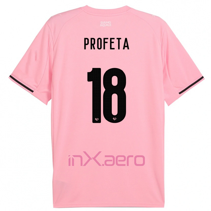 DanxenレディースAndrea Profeta#18ピンクと黒ホームシャツ2025/26ジャージーユニフォーム