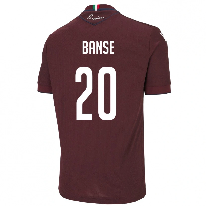 DanxenレディースOusmane Banse#20バーガンディ 白ホームシャツ2025/26ジャージーユニフォーム