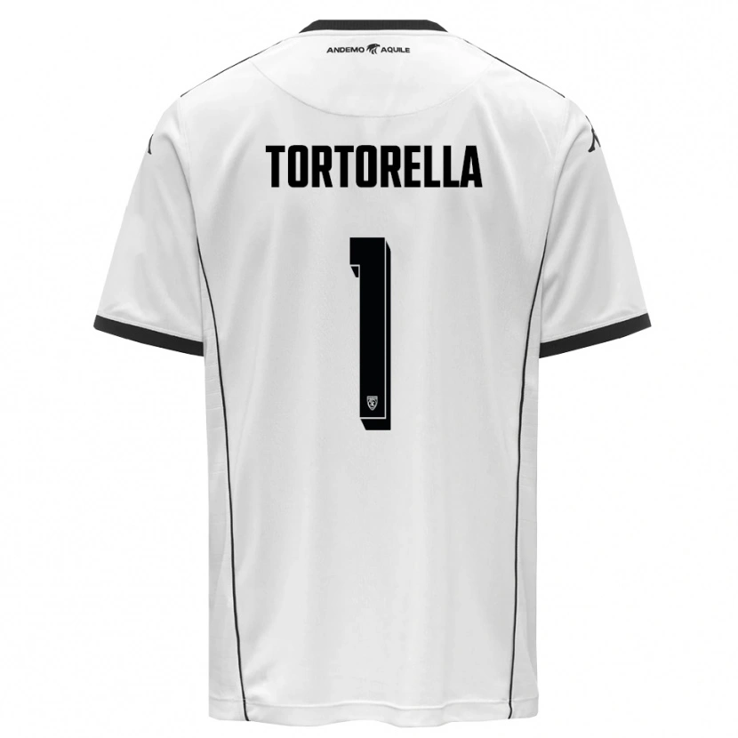 DanxenレディースDiego Tortorella#1白と黒ホームシャツ2025/26ジャージーユニフォーム
