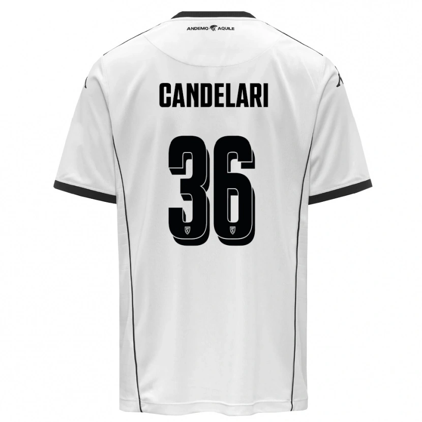 DanxenレディースPietro Candelari#36白と黒ホームシャツ2025/26ジャージーユニフォーム