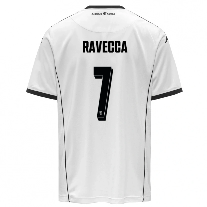 DanxenレディースEdoardo Ravecca#7白と黒ホームシャツ2025/26ジャージーユニフォーム