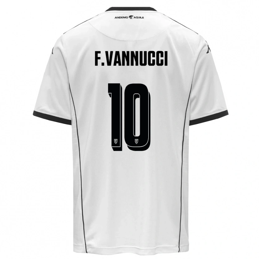 DanxenレディースFederico Vannucci#10白と黒ホームシャツ2025/26ジャージーユニフォーム