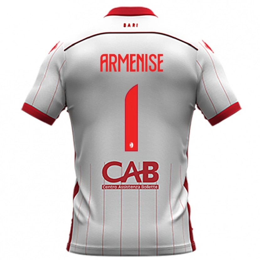 DanxenレディースGaetano Armenise#1白と赤ホームシャツ2025/26ジャージーユニフォーム