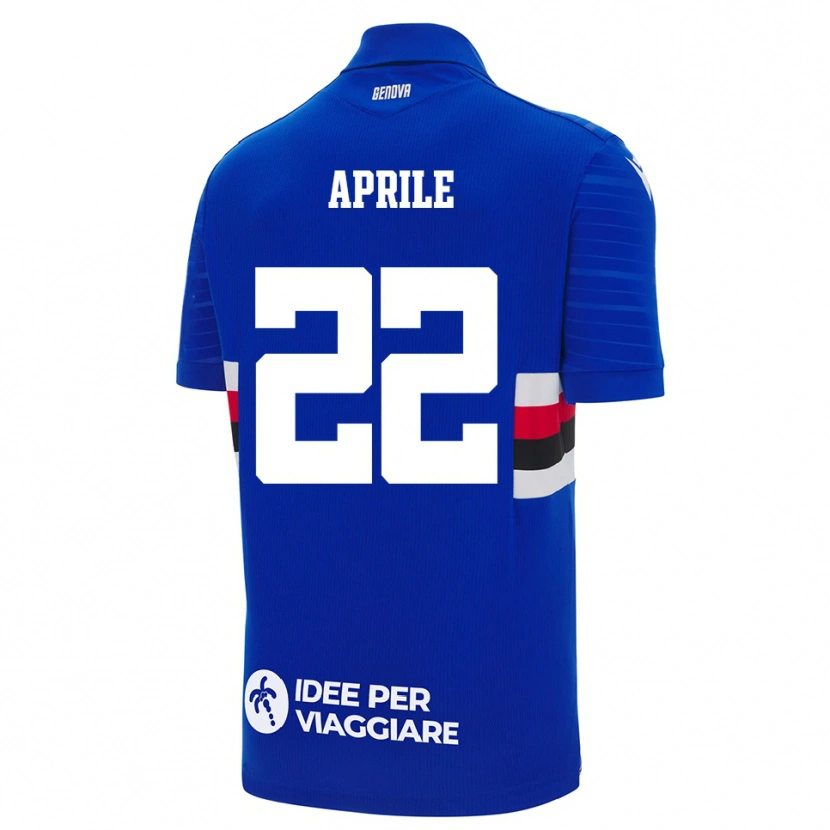 Danxenレディースロベルタ・アプリーレ#22青と白ホームシャツ2025/26ジャージーユニフォーム