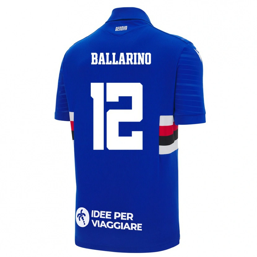 DanxenレディースAlessio Ballarino#12青と白ホームシャツ2025/26ジャージーユニフォーム
