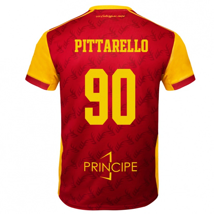 DanxenレディースFilippo Pittarello#90黄色と赤ホームシャツ2025/26ジャージーユニフォーム