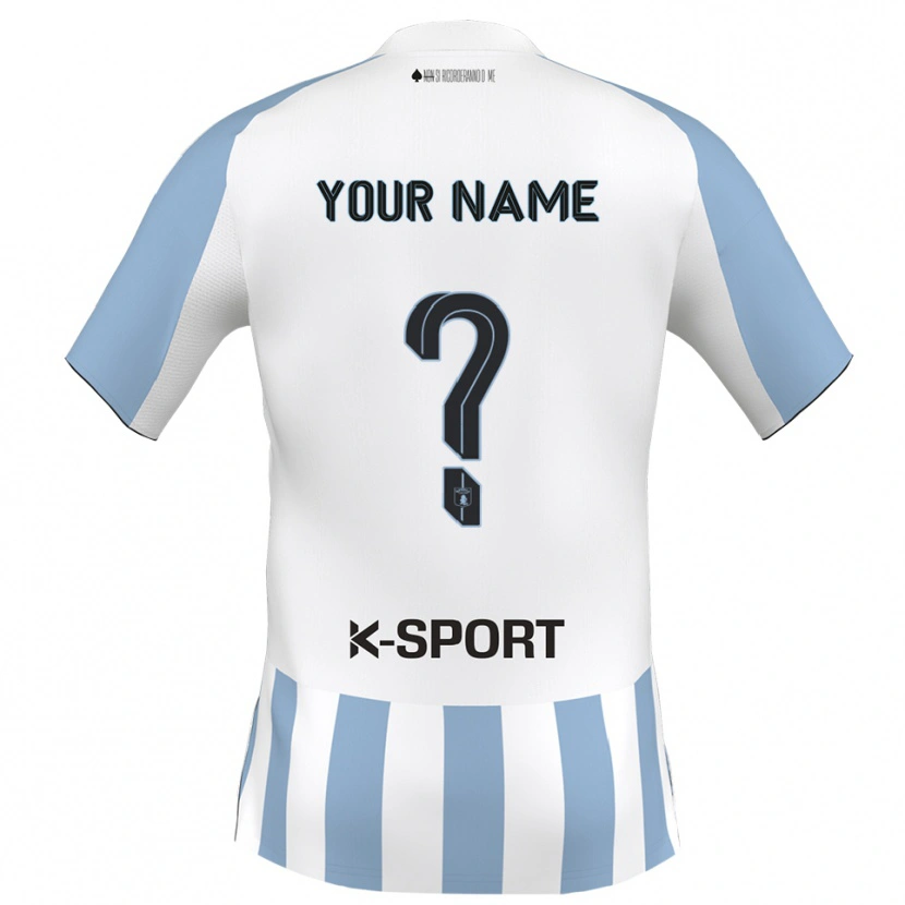 Danxenレディースあなたの名前#0白 スカイブルーホームシャツ2025/26ジャージーユニフォーム